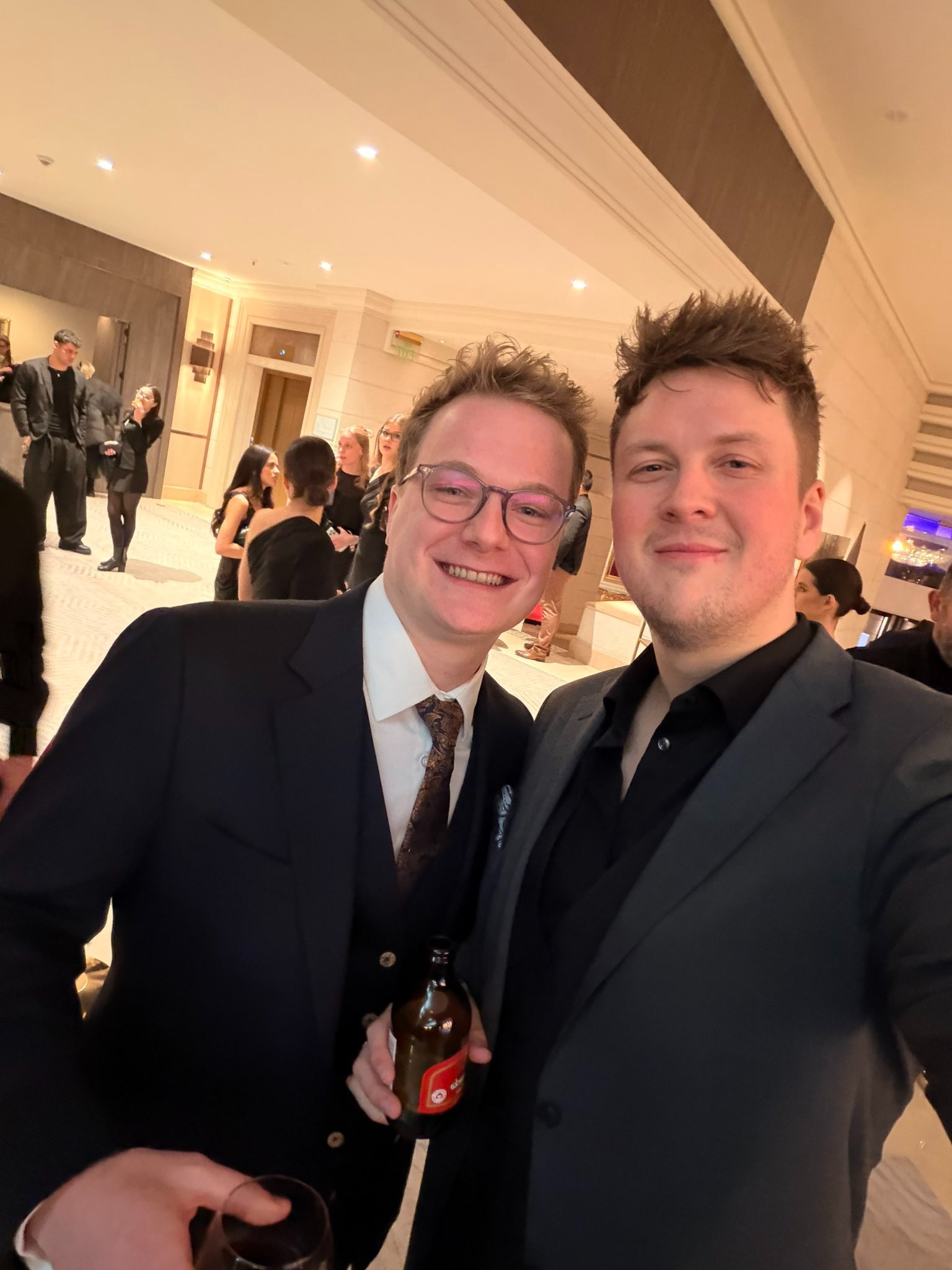 Alkem1st, left, at the HLTV Awards with a fellow attendee